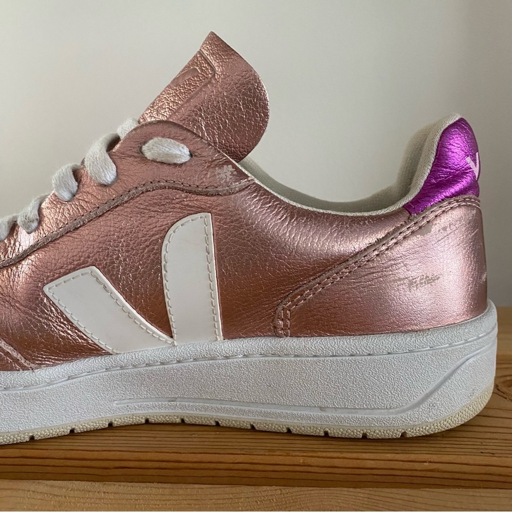 Veja V-10 Pink Matallic Sneakers 9 - Picture 11 of 16
